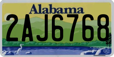 AL license plate 2AJ6768