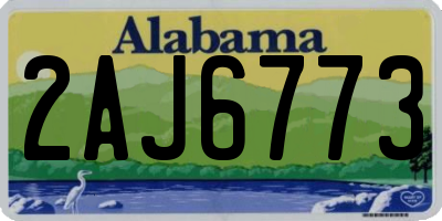 AL license plate 2AJ6773