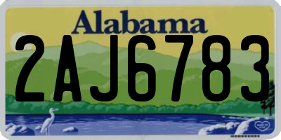 AL license plate 2AJ6783