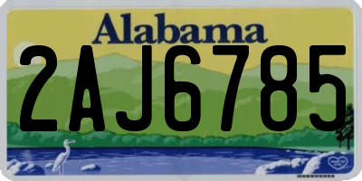 AL license plate 2AJ6785