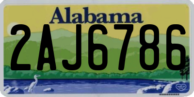 AL license plate 2AJ6786