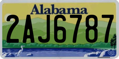 AL license plate 2AJ6787