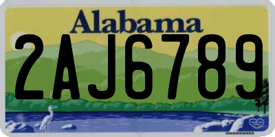 AL license plate 2AJ6789