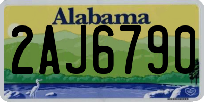 AL license plate 2AJ6790