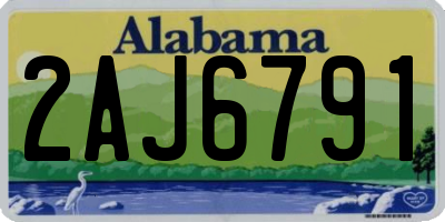 AL license plate 2AJ6791
