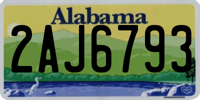 AL license plate 2AJ6793