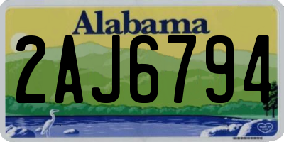 AL license plate 2AJ6794