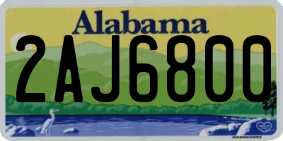 AL license plate 2AJ6800