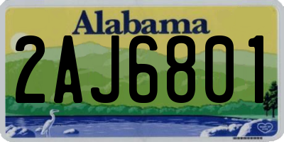 AL license plate 2AJ6801