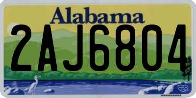 AL license plate 2AJ6804