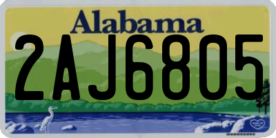 AL license plate 2AJ6805