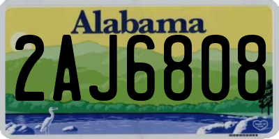 AL license plate 2AJ6808
