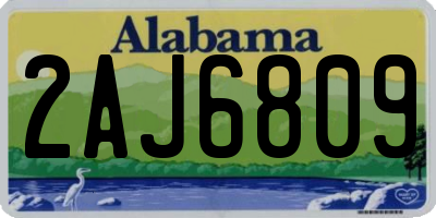 AL license plate 2AJ6809