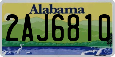 AL license plate 2AJ6810