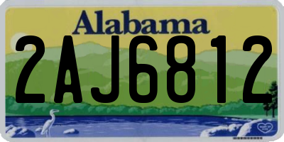 AL license plate 2AJ6812