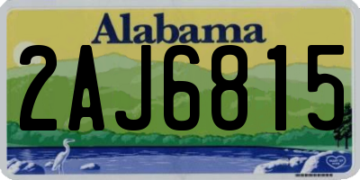 AL license plate 2AJ6815