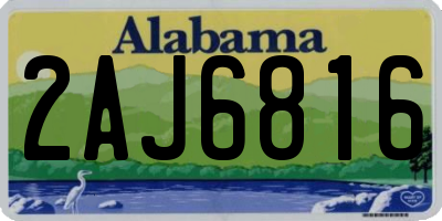 AL license plate 2AJ6816