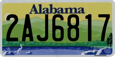 AL license plate 2AJ6817