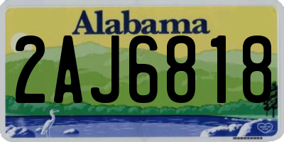 AL license plate 2AJ6818