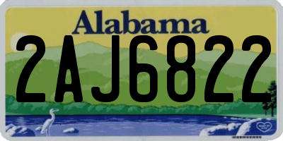 AL license plate 2AJ6822