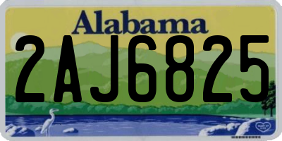 AL license plate 2AJ6825