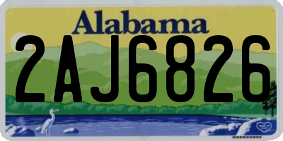 AL license plate 2AJ6826
