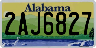 AL license plate 2AJ6827