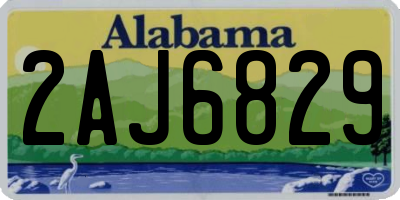 AL license plate 2AJ6829
