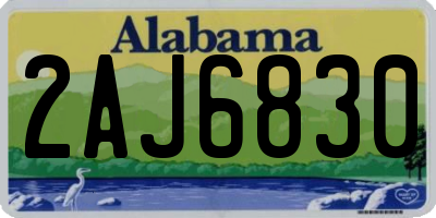 AL license plate 2AJ6830