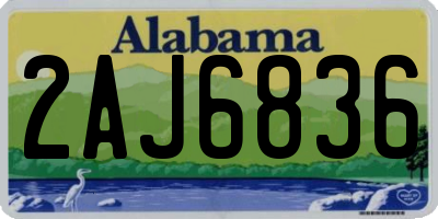 AL license plate 2AJ6836