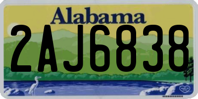 AL license plate 2AJ6838