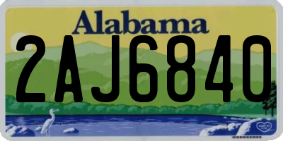 AL license plate 2AJ6840