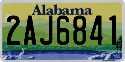 AL license plate 2AJ6841