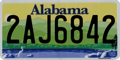 AL license plate 2AJ6842