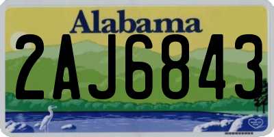 AL license plate 2AJ6843