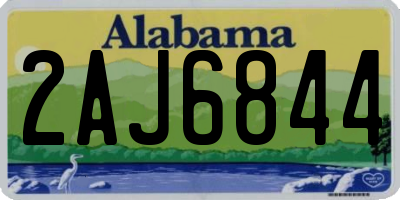 AL license plate 2AJ6844