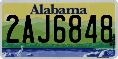 AL license plate 2AJ6848