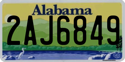AL license plate 2AJ6849