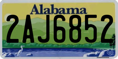 AL license plate 2AJ6852