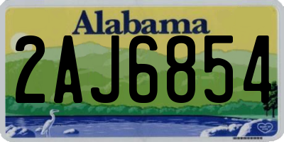 AL license plate 2AJ6854