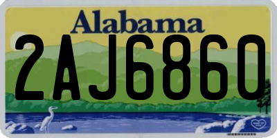 AL license plate 2AJ6860