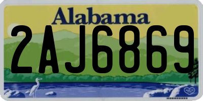 AL license plate 2AJ6869