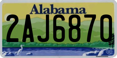 AL license plate 2AJ6870