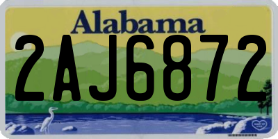 AL license plate 2AJ6872