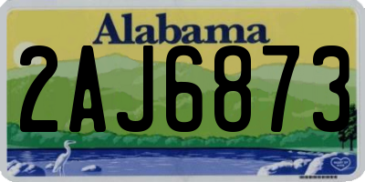 AL license plate 2AJ6873