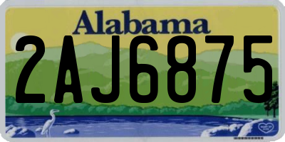 AL license plate 2AJ6875