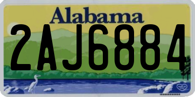 AL license plate 2AJ6884