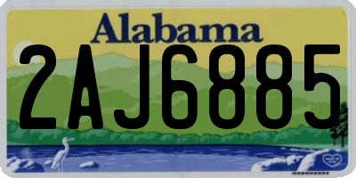 AL license plate 2AJ6885