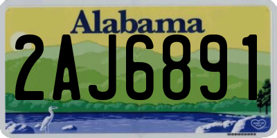 AL license plate 2AJ6891