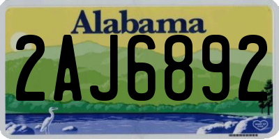 AL license plate 2AJ6892